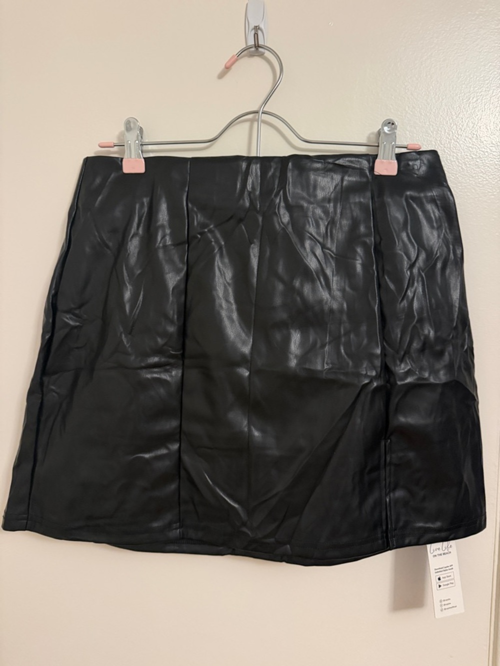 Cupshe Black Faux Leather Mini Skirt